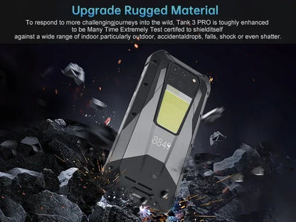 8849 Tank 3 Pro by Unihertz 5G Rugged Projector Phone 23800mAh 512GB ROM Mobile Phones 200MP 120W Charger OTG Smartphone Android