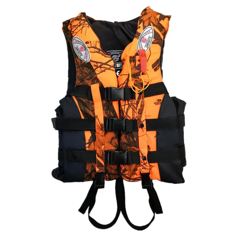 Sizes S-XXXL Outdoor Adult Water Activity Lifejacket Adjustable Buoyancy Lifejacket Polyester Children's Lifejacket with Whistle