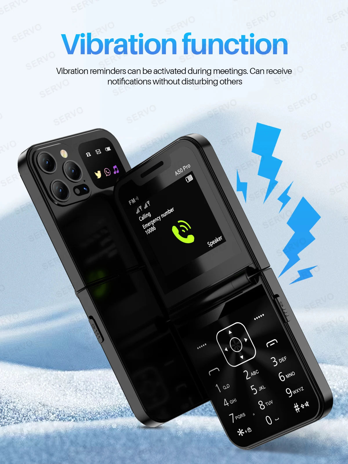 Foldable Mobile Phones Speed Dial 2 SlM Cards 2.4" Display Cellphone Call Recording LED flashlight Blacklist FM Radio Telephones