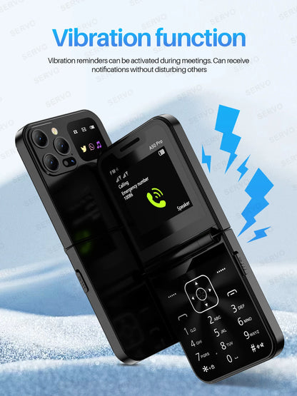 Foldable Mobile Phones Speed Dial 2 SlM Cards 2.4" Display Cellphone Call Recording LED flashlight Blacklist FM Radio Telephones
