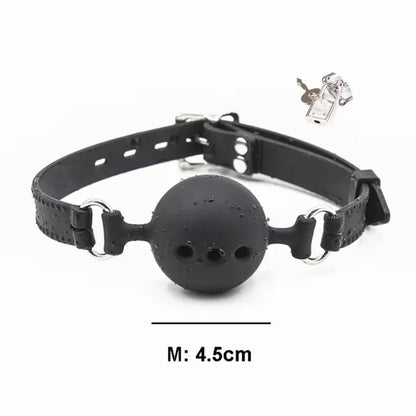 Soft silicone mouth plug with holes, full silicone mouth ball, couple flirting toy, fun mouth hook