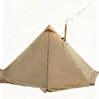 4 Season Hot Tent with Stove Jack Winter Teepee Tent Waterproof Camping Tipi Tent for 2 3 4 Person Outdoor Bushcraft Hiking
