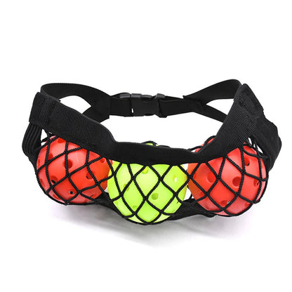 Heavy-duty Portable Pickleball Bag, Adjustable, 3-Ball Capacity, Mesh Paddle Pouch, Lightweight and Strong