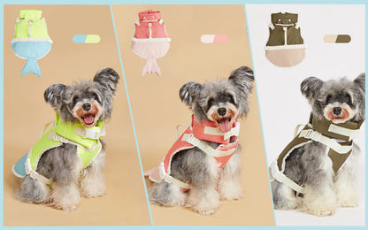 Dog Life Jacket Enhances Buoyancy Adjustable for Safe Fit to Pet Body Swimming Rowing Surfing Pet Flotation Vest
