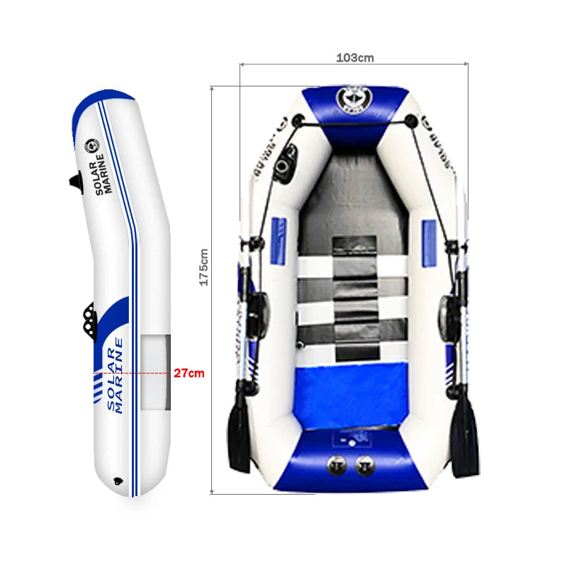 5.7ft 175cm Fishing Boat PVC Inflatable Kayak With Free Accessories for Outdoor Water Sports Swimming Fishing Pool Lake River