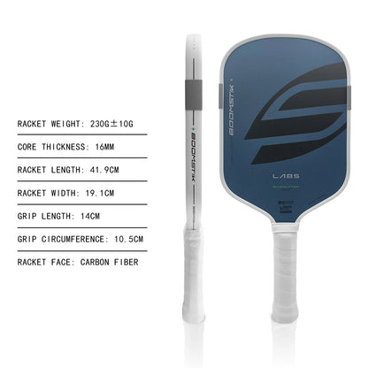 BoomCore Pickleball Paddle 16mm Anti-Skid Surface Design Solid Pattern Honeycomb Core Eco-Friendly Portable Nylon Carry Training