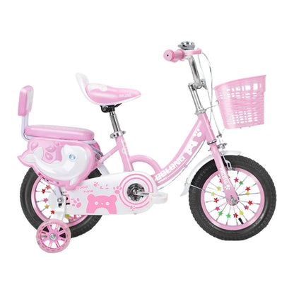 Kids Bike 12-20in  for Girls Ages 3-13 Years with Training Wheels Basket Protective Net Fash Wheel girls bikes ages 5-8