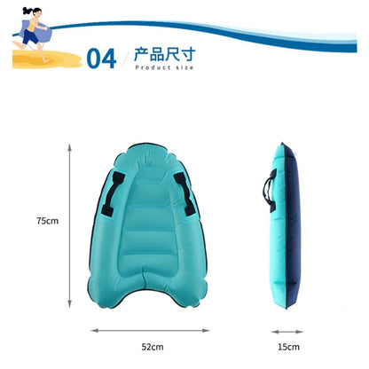 Outdoor Inflatable Surfboard Portable Paddle Board for Adults and Children Learning Swim Safe and Lightweight kick board surfing
