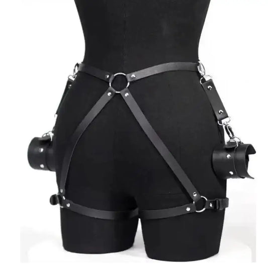 Sex Restraints Bondage Toys PU Leather Adjustable Waist Strap Adult Games Sex Toys For Men Women Sex Bondage Toys