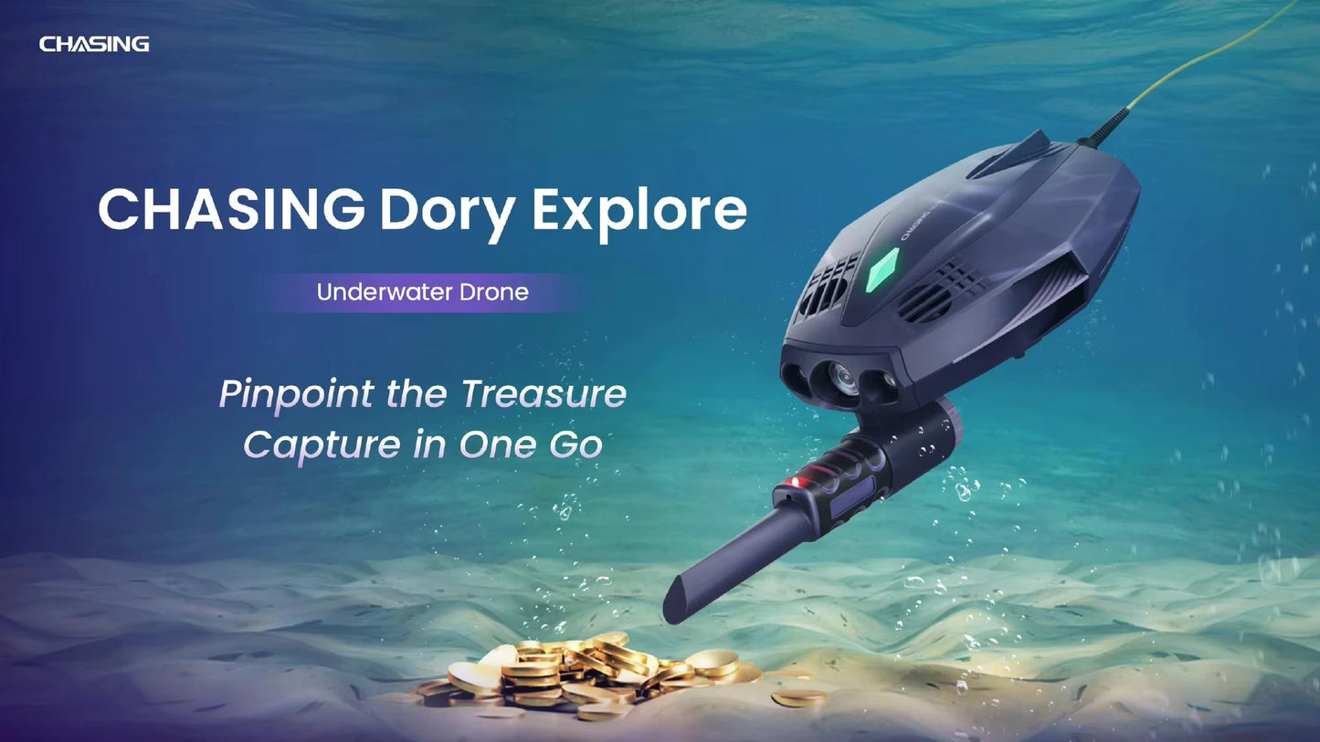CHASING Dory Explore Underwater Exploration Treasure Hunting Drone Depth 14.5m 1080p HD with Metal Detector Underwater Drone ROV