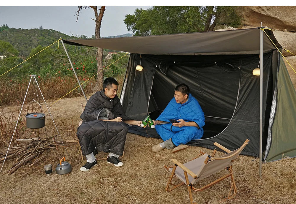 Bushcraft Tent Baker Style Outdoor Camping Multifunction Bushcraft Shelter Woodland Tent Backwoods Hot Tents for 2 Persons