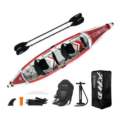 Spatium Inflatable Kayak PVC Fishing Boat 1-3 Person For Water Sports Surfing Rafting Touring Inflatable Kayak With Paddle,Seat