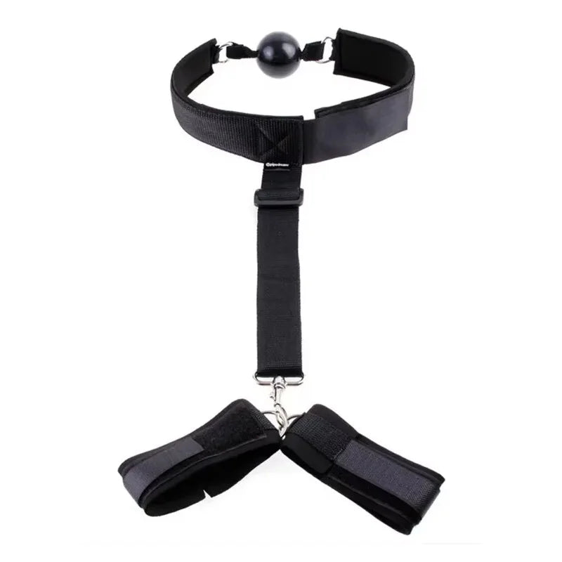 BDSM Adult Games Erotic Sex Toys for Woman Couples Restraint Ball Mouth Prank Handcuffs Fetish Bondage Restraints Sexy Shop 18+