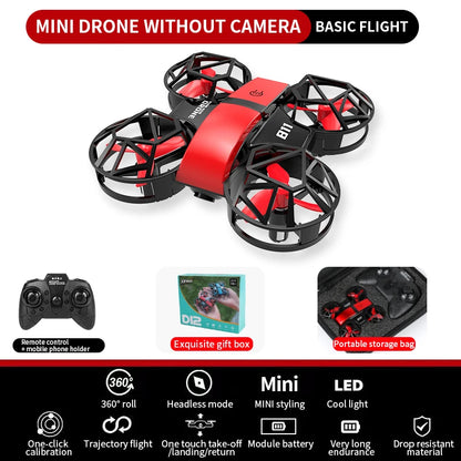Dowellin D12 Drone Mini Remote Control Aircraft New Children's Toy HD Dual Camera Fixed Height RC Quadcopter Starter Gifts