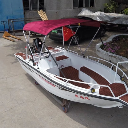 Unbeatable 6-8 Passenger Capacity River Fishing Sports Yacht Comfortable Outboard with Aluminum Alloy Speedboat Welded Handrails