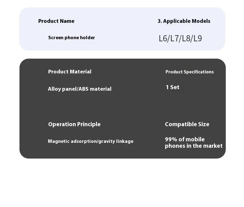 LIXIANG L6L7L8L9mega car mobile phone holder car navigation magnetic wireless ultra-fast charging special accessories