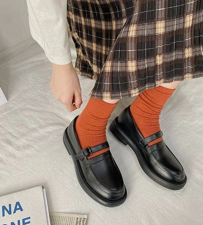Shoes For Women Black Woman Pumps Low Heel Elegant Loafers Luxury Leather Casual Round Toe Stylish L Vacation Popular 39 On Sale