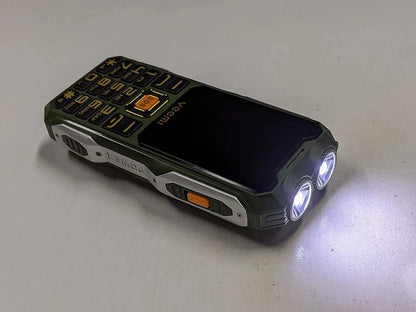 YEEMI Q8 GSM 2G Rugged Phone Big Battery Dual Flashlight 2.4inches HD Screen Dual SIM Mobile Phone Large Button Cellphone