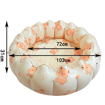Baby PVC Inflatable Swimming Pool Portable Toy Toddler Blow Up Round Padding Pool Kid Fun Outdoor Play Sand/Water Fishing Toys