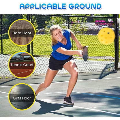 Wooden Pickleball Paddles Non-Slip Colorful Pickle Ball Racket Ribbed Handle Single Racket Pickleball Training Equipment Men