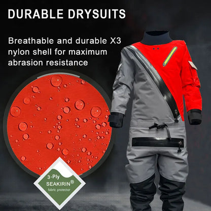 Winter Drysuits Dry Warm Suits for Adult Male Sailing Cold Water Sport Swimming Fishing Kayak Waterproof Outdoor Wading Clothing