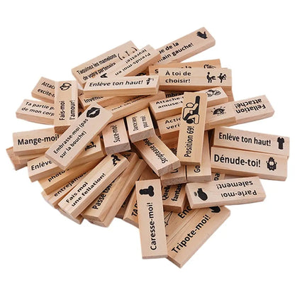 48PCS Dating Building Blocks For Date Nights Valentines And Adult Party Games Tower Game Deluxe Naughty Wooden Couple Toys