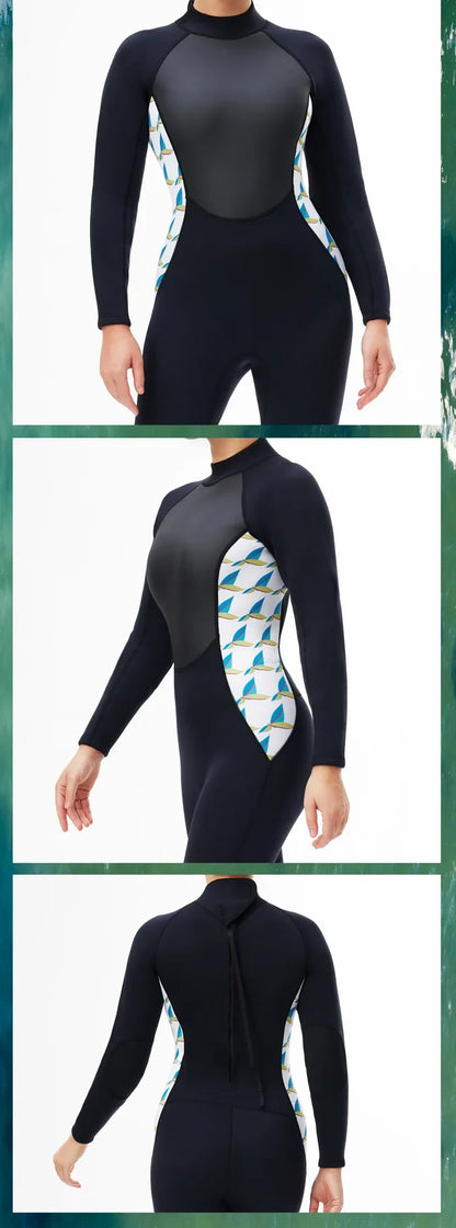 2025 Wetsuit Men's Warm and Cold 3/5mm Wet Winter Swimming One-piece Snorkeling Sun Protection Surf Suit Women's Wetsuit