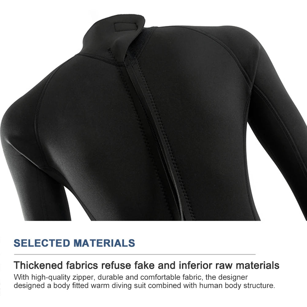 3MM Wetsuits Men Neoprene Diving Surfing Swimming Full Suits Cold Water Keep Warm Zipper Water Sports Full Diver Suit