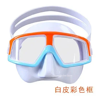 Freediving Mask Half Face Light Weight Low Volume Free Diving Goggles Silica Gel Diving Equipment