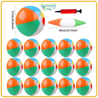 Inflatable Beach Balls Rainbow Color Pool Ball Swimming Pool Water Games for Kids Birthday Gifts Summer Party Favors Volleyball