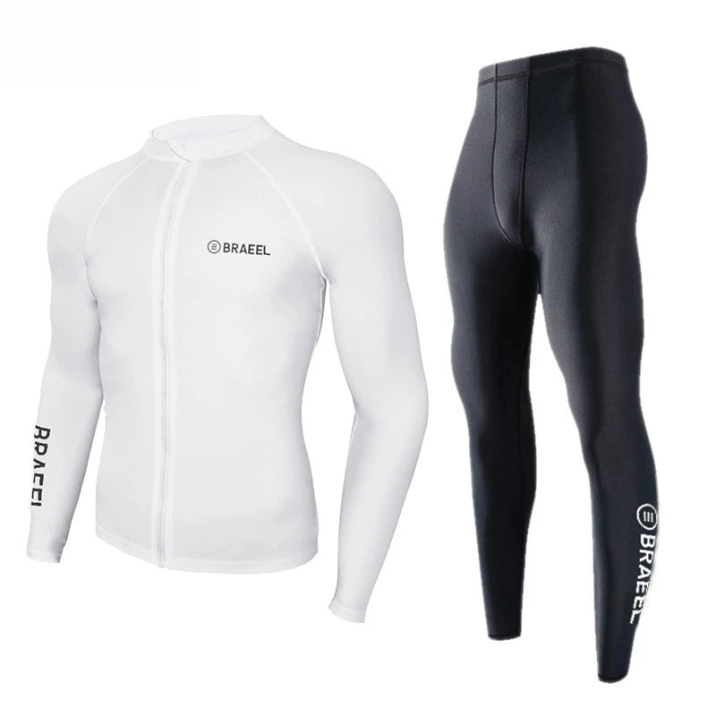 Wetsuit Men's Sunscreen Quick-drying Split Long Sleeve Trousers Snorkeling Water Suit Couple Warm Swimsuit Surf Suit