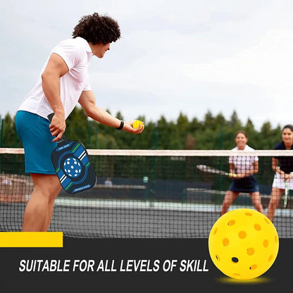 12pcs Indoor Pickleball Balls 40 Holes Colorful and Durable Pickleballs 72mm Training Ball Practice Entertainment Pickleball