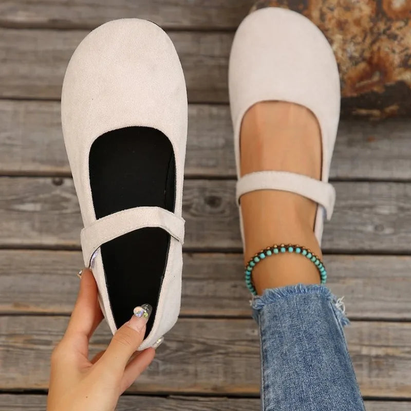 Shoes Woman Flats Round Toe Casual Female Sneakers Dress Nurse Comfortable New Summer Solid Rubber PU Fabric Leisure Fretwork