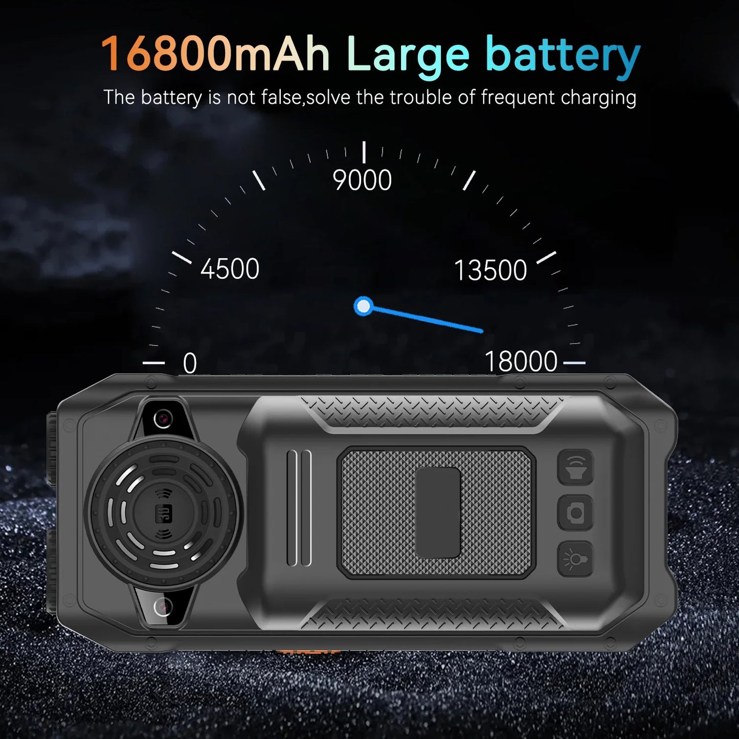 Rugged Outdoor Mobile Phone 4 Quad Sim Voice Changer Dual Torch Loudspeaker Large Button Powerbank Large Battery SOS Call Mobile