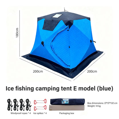 Outdoor Winter Fishing Tent For Camping 3-4 Person With Windows Quick Opening Tent Windproof And Waterproof Camping Gadgets