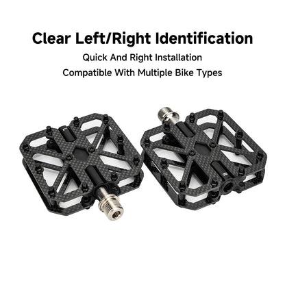 Bike Pedals Carbon Composite Three Bearings Non-slip Lightweight Pedals for Road Mountain Folding Bikes Road Bike Pedals