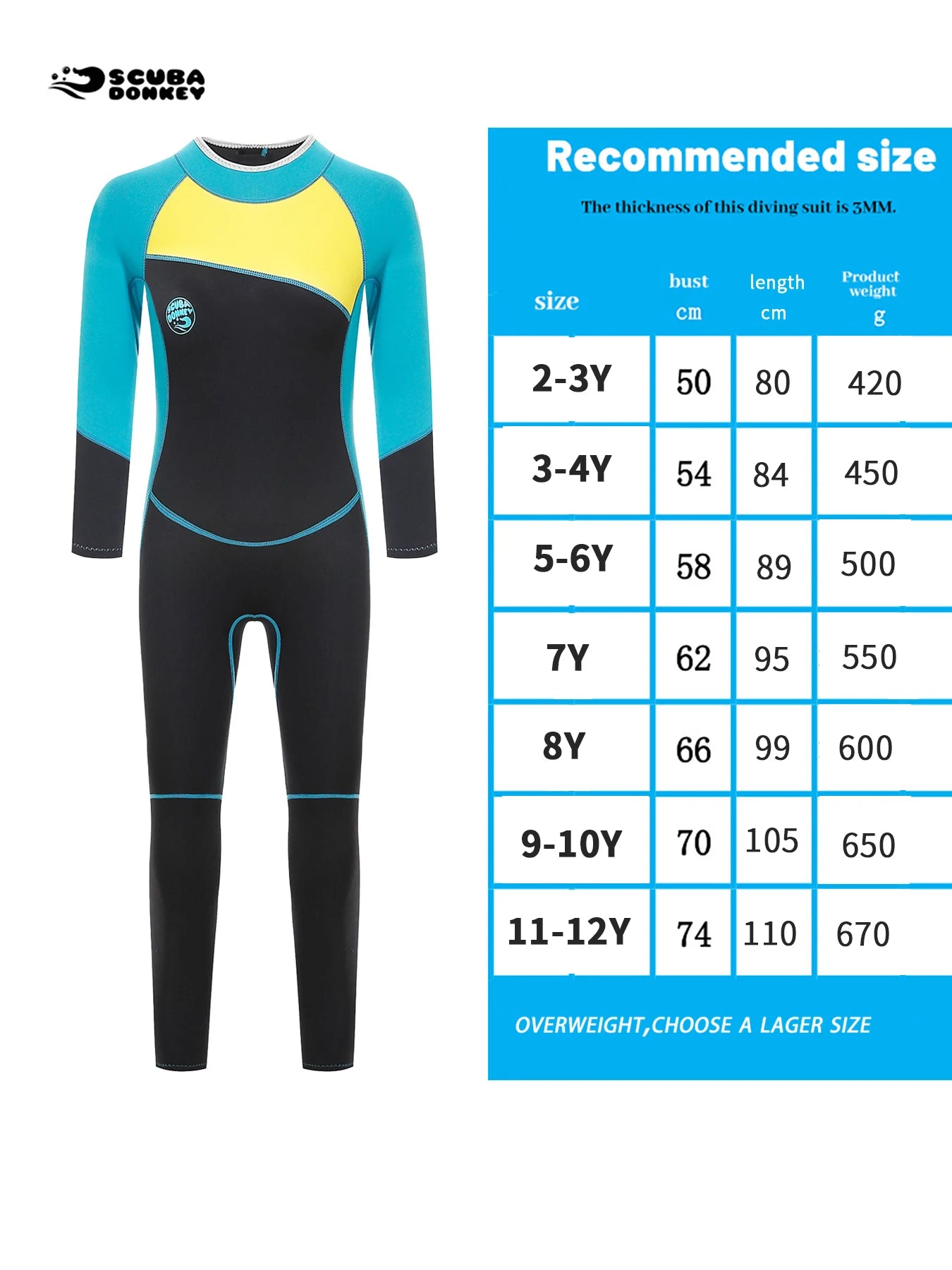 Kids Wetsuit for Boys Girls Toddler  2.5MM Neoprene Long Sleeve Wet Suits for Swimming