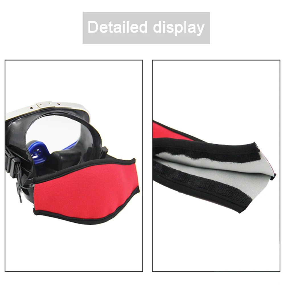 Diving Mask Slap Strap Non-Slip Scuba Mask Straps Adjustable Neoprene Mask Strap Cover Goggle Strap Covers Swimming Water Sports