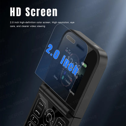 SERVO F15 Mini Small Flip Mobile Phone 2 SIM Standby Speed Dial Magic Voice Flashlight Call Recording 2G GSM Cute Fold Cellphone