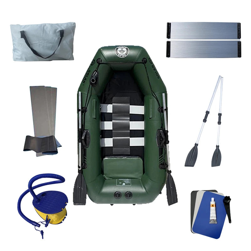 No Accessories Parts B175 Solar Marine 0.7 mm PVC Inflatable Rowing Fishing Boats One Person Kayak Canoe Dinghy Waterplay Craft