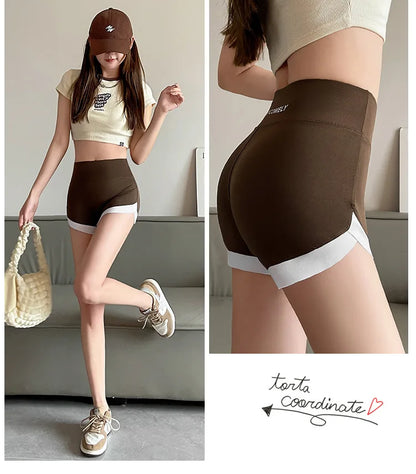 Summer Shark Pants Women Thin Style Leggings High Waist Hip Liftting Traceless Safety Pants Quick Drying and Breathable Shorts