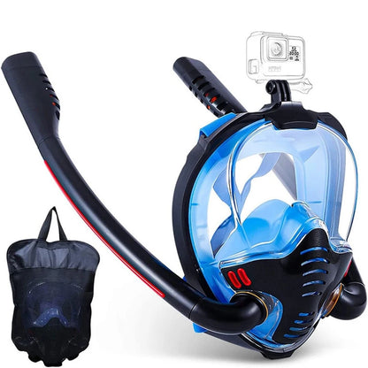 Adult panoramic anti-fog diving mask dry top system snorkeling mask, full face snorkeling mask, adult snorkeling equipment, divi