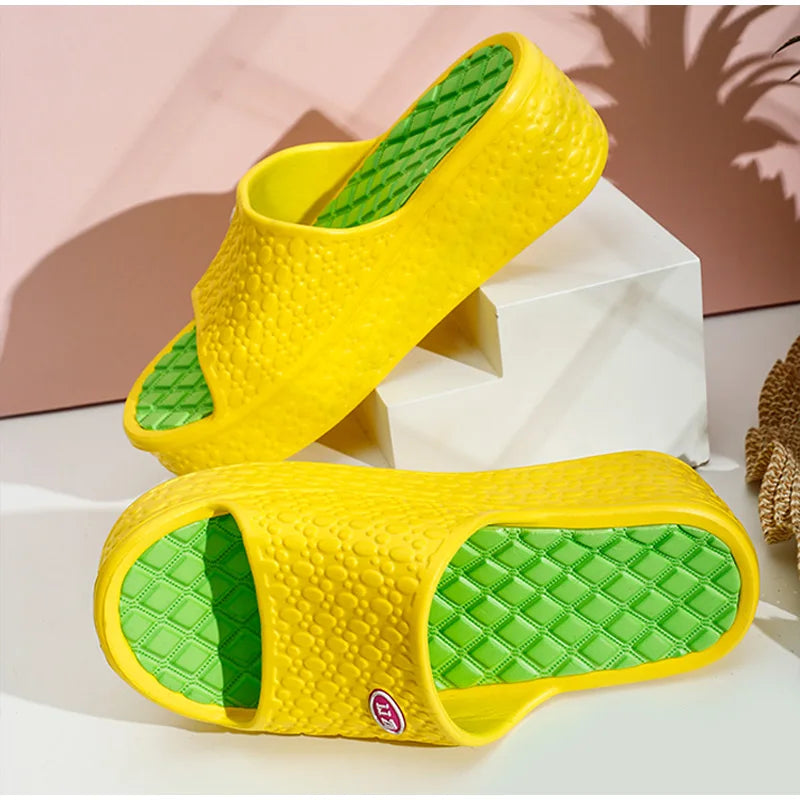 Summer Woman Slippers Thick Bottom Platform Open Toe Females Shoes Solid Non Slip Ladies Sandals Wear-resistant Slides 2022 New