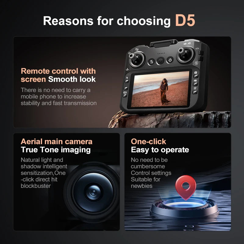 Xiaomi D5 Drone 8K Aerial HD Dual Camera Photography Intelligent Obstacle Avoidance Brushless Power 5G WIFI GPS Return Drone