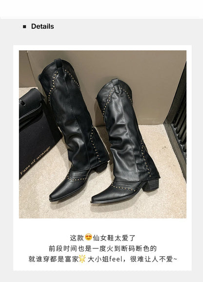 Winter Shoes Woman Thigh High Boots Fashion Back Zippers Long Knight Booties Ladies Thick Sole Girl Shoes