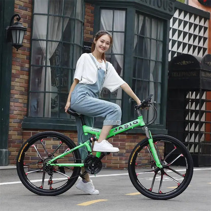 Mountain Bikes Adult Bikes Men's And Women's Variable Speed Bikes Dual Shock Absorbing Folding Mountain Bikes Student Bikes
