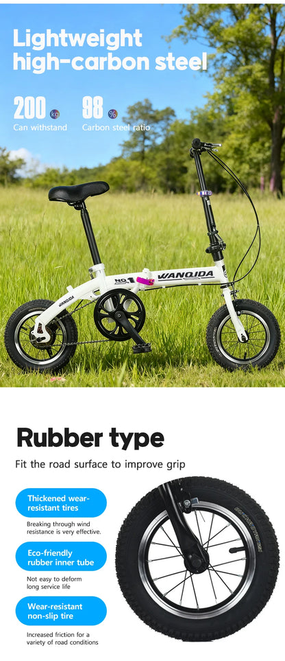 Student Off-road Racing Bike Folding Mountain Bike for Adult Male and Female Teenagers