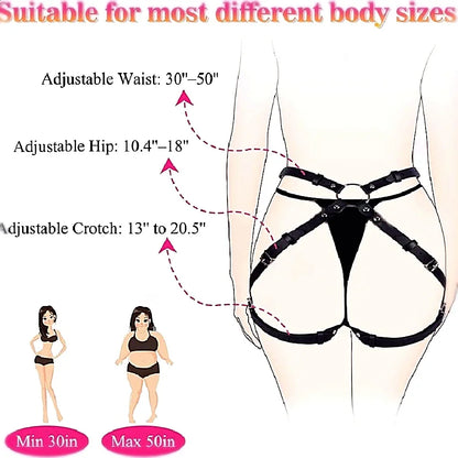 Lingerie With PU Leather D Shaped Ring Offers Couples Gaming Equipment Through Erotic Clothing Punk Carnival Holiday Styling