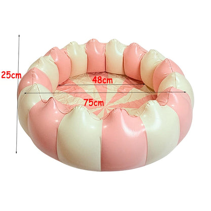 Baby PVC Inflatable Swimming Pool Portable Toy Toddler Blow Up Round Padding Pool Kid Fun Outdoor Play Sand/Water Fishing Toys
