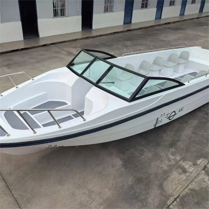 China Factory Cheap 6 Meters 10 Seats  Yacht Luxury Boat Yacht for Water River Park  Sea Beach Tourism